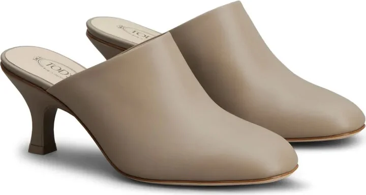 65mm Leather Mules - Image 2