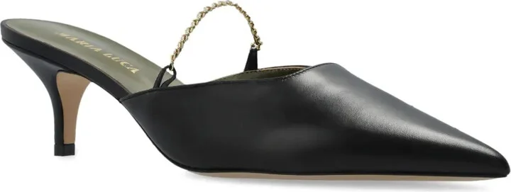 65mm Leather Mules - Image 2