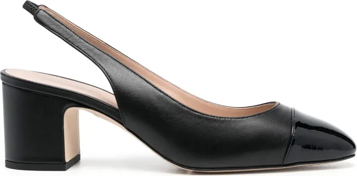 65mm Leather Slingback Pumps