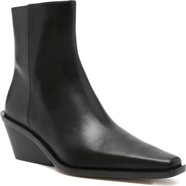 65mm Leather Zip-Fastening Cowboy Boots - Image 2