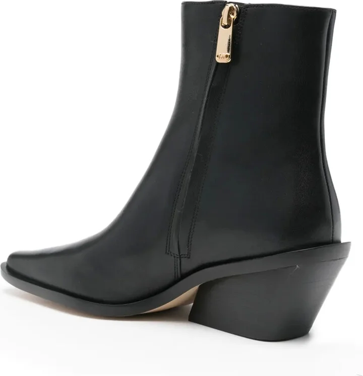 65mm Leather Zip-Fastening Cowboy Boots - Image 3