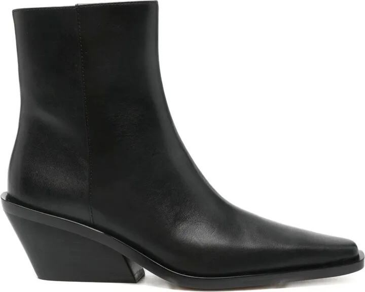 65mm Leather Zip-Fastening Cowboy Boots