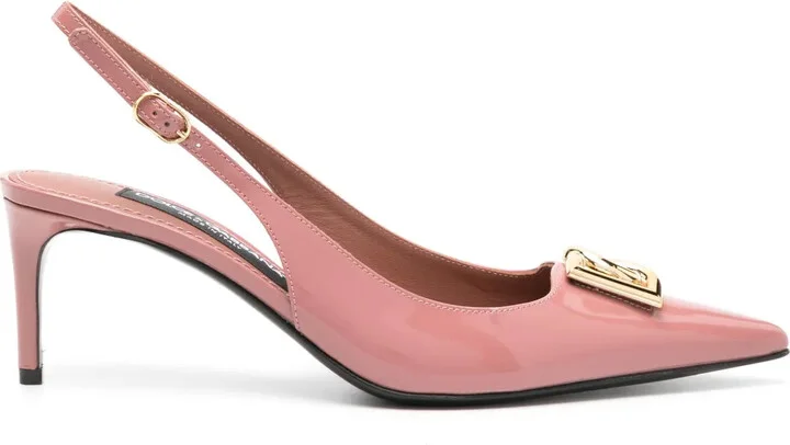65mm Logo-Plaque Patent Pumps