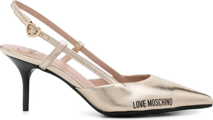 65mm Logo-Print Pumps