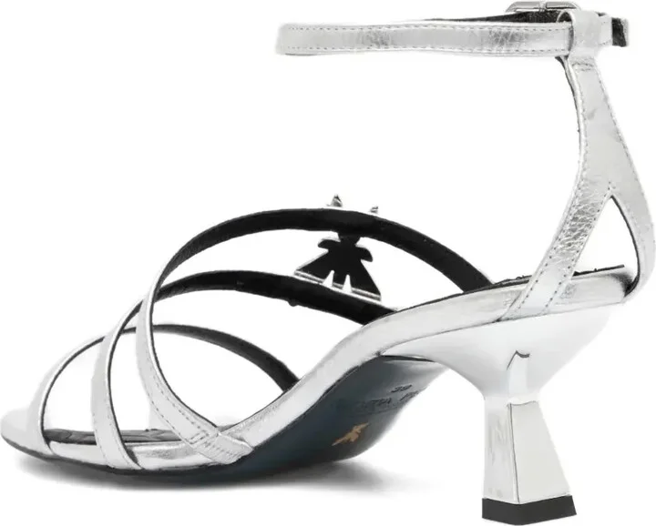 65mm Metallic Strappy Sandals - Image 3
