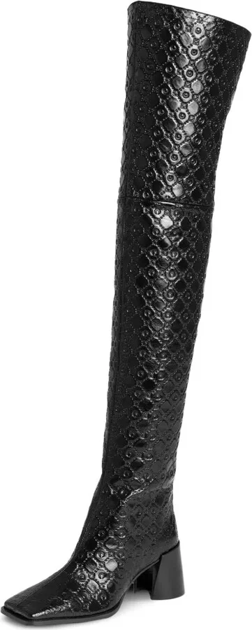 65mm Monogram-Embossed Leather Boots - Image 2