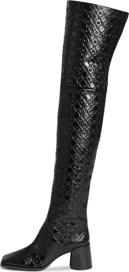 65mm Monogram-Embossed Leather Boots - Image 4