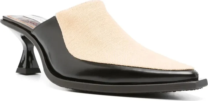 65mm Panelled Mules - Image 2