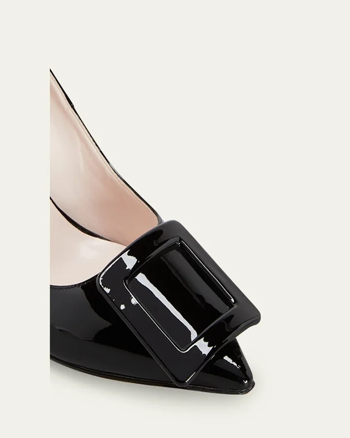 65mm Patent Buckle Pumps - Image 4