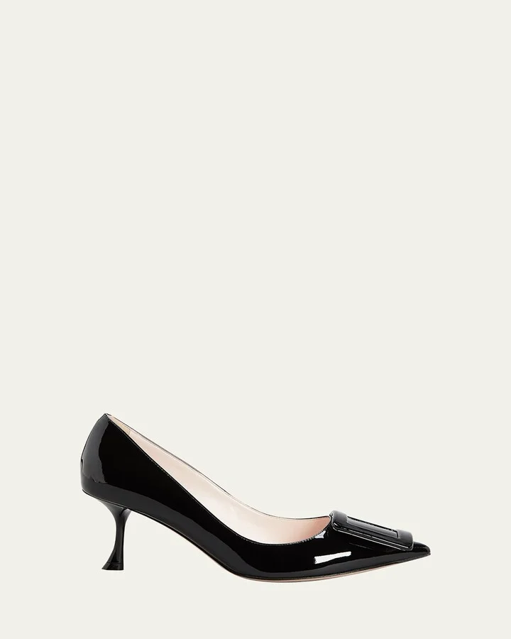 65mm Patent Buckle Pumps