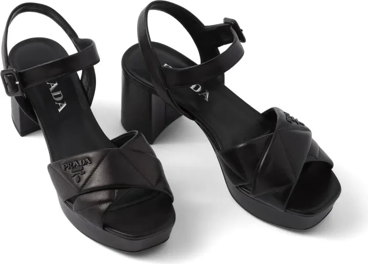 65mm Quilted Leather Sandals - Image 5