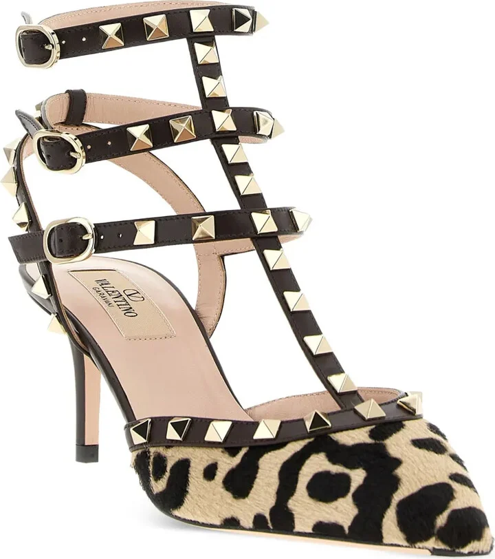 65mm Rockstud Calf Hair Pumps - Image 2