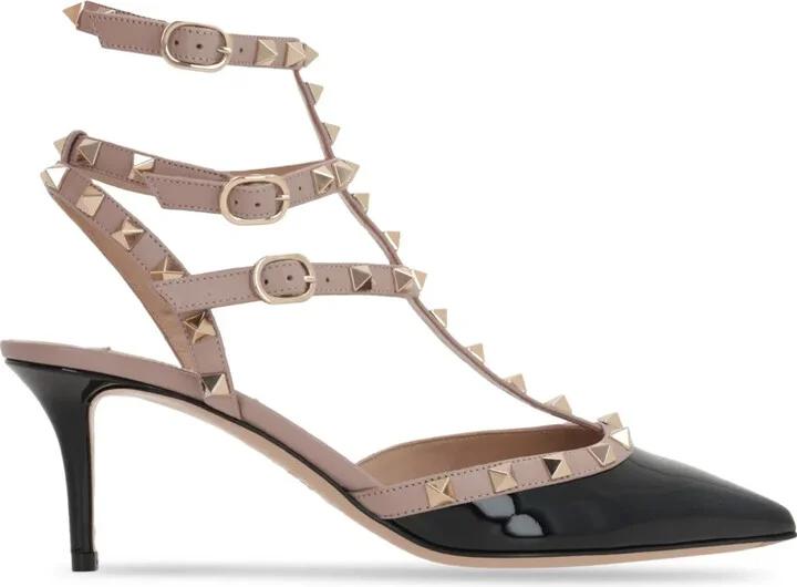 65mm Rockstud patent pumps