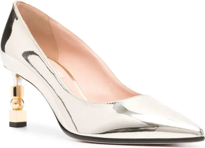 65mm Sculpted-Heel Patent-Finish Pumps - Image 2