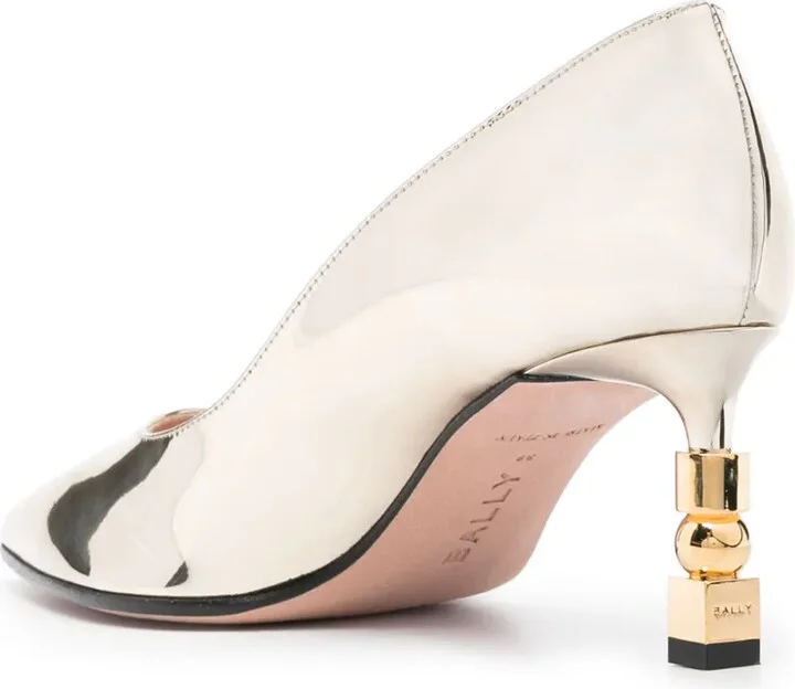 65mm Sculpted-Heel Patent-Finish Pumps - Image 3