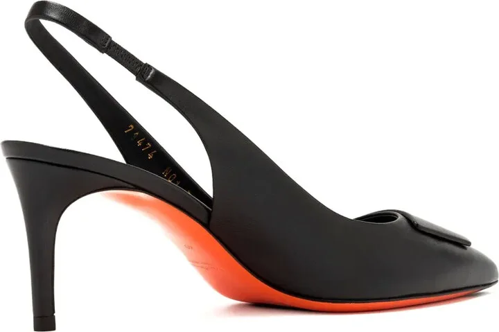 65mm Slingback Leather Pumps - Image 2