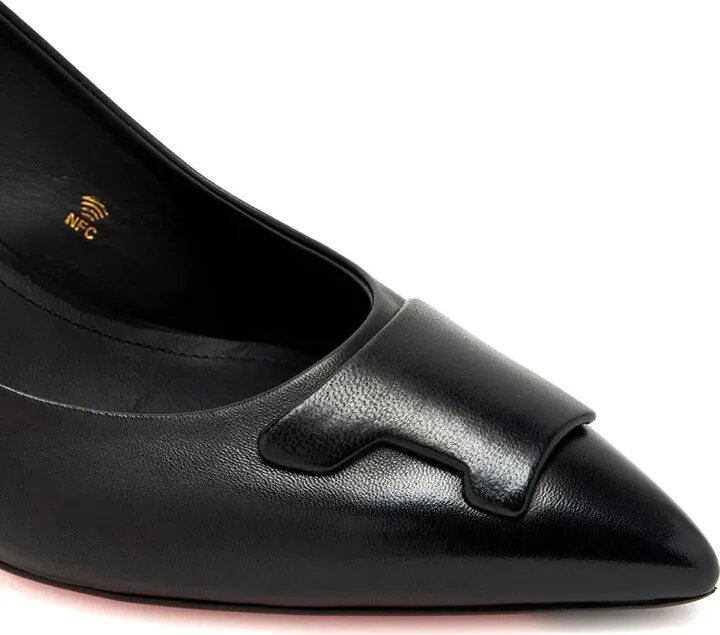 65mm Slingback Leather Pumps - Image 3
