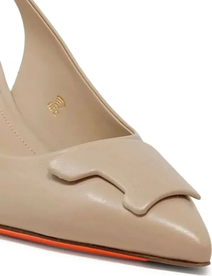 65mm Slingback Leather Pumps - Image 3