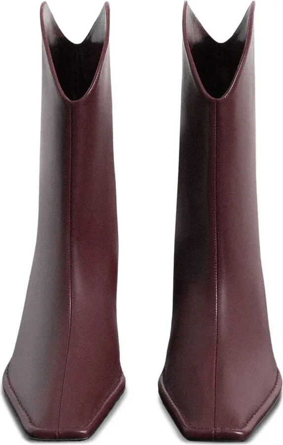65mm Square-Toe Sculpted-Heel Boots - Image 4