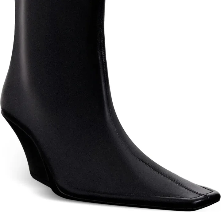 65mm Square-Toe Sculpted-Heel Boots - Image 4