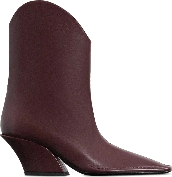 65mm Square-Toe Sculpted-Heel Boots