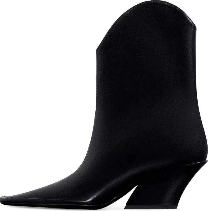 65mm Square-Toe Sculpted-Heel Boots