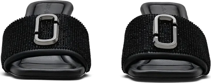 65mm The Rhinestone J leather mules - Image 3