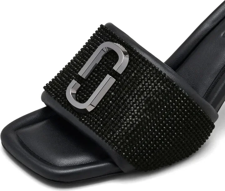 65mm The Rhinestone J leather mules - Image 4