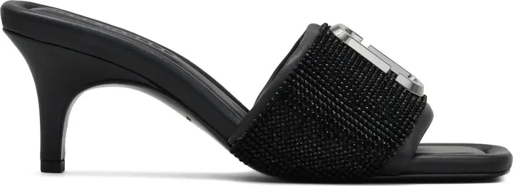 65mm The Rhinestone J leather mules