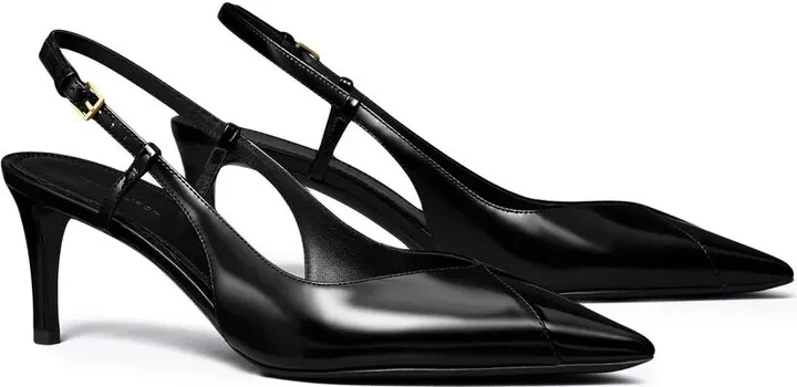 65mm Triangle slingback pumps - Image 2