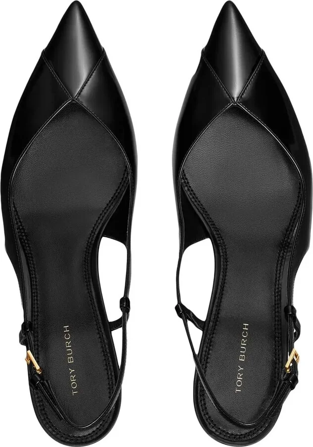 65mm Triangle slingback pumps - Image 3