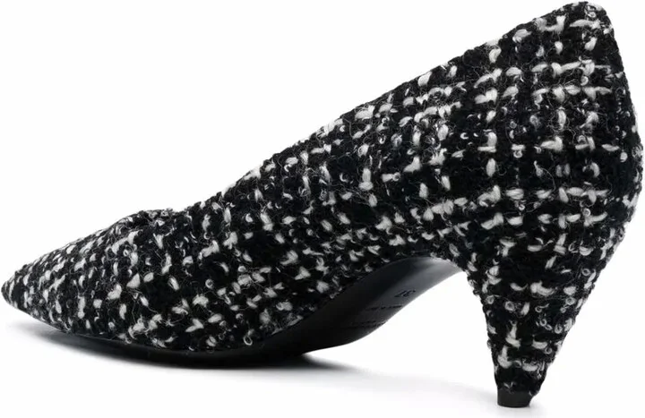 65mm Tweed Pointed Pumps - Image 3