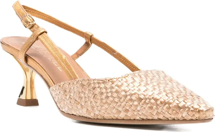 65mm Woven Slingback Pumps - Image 2