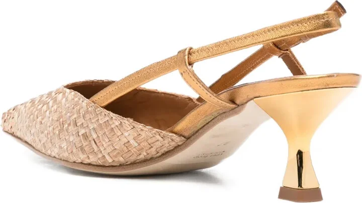 65mm Woven Slingback Pumps - Image 3