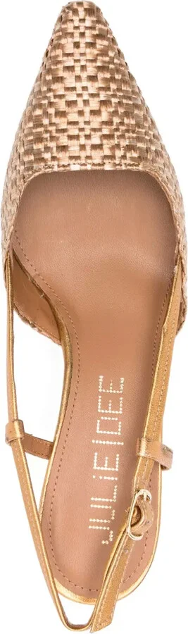 65mm Woven Slingback Pumps - Image 4