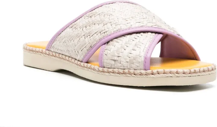 660 Interwoven-Raffia Slides - Image 2