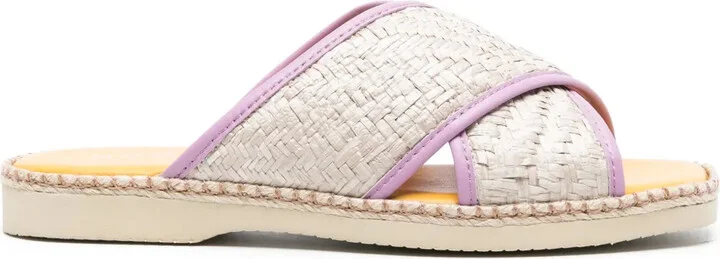 660 Interwoven-Raffia Slides