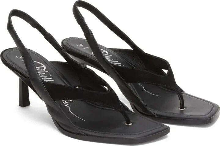 68mm Slingback Leather Sandals - Image 2