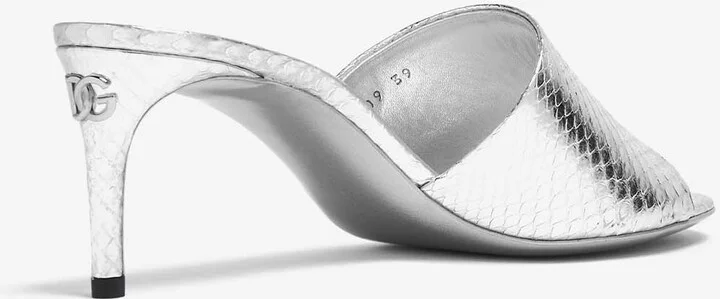 70 Crocodile-Effect Leather Mules - Image 2