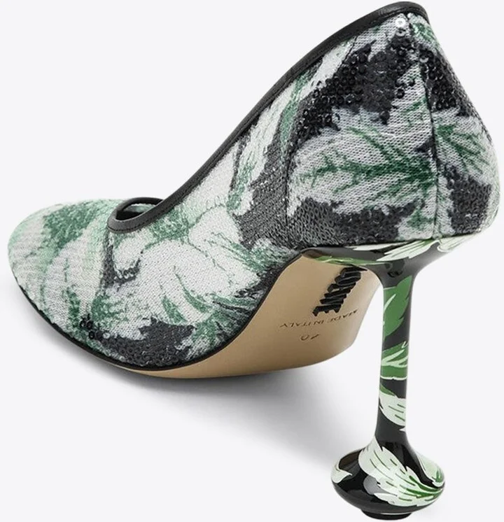 70 Floral Decollete Pumps - Image 2