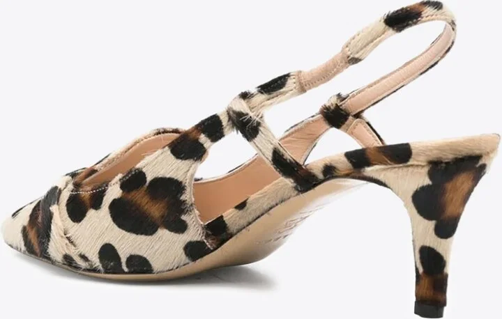 70 Leopard Print Slingback Pumps - Image 2