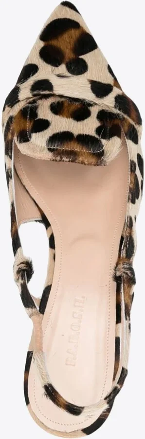 70 Leopard Print Slingback Pumps - Image 3