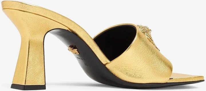 70 Medusa Mules in Metallic Leather - Image 2