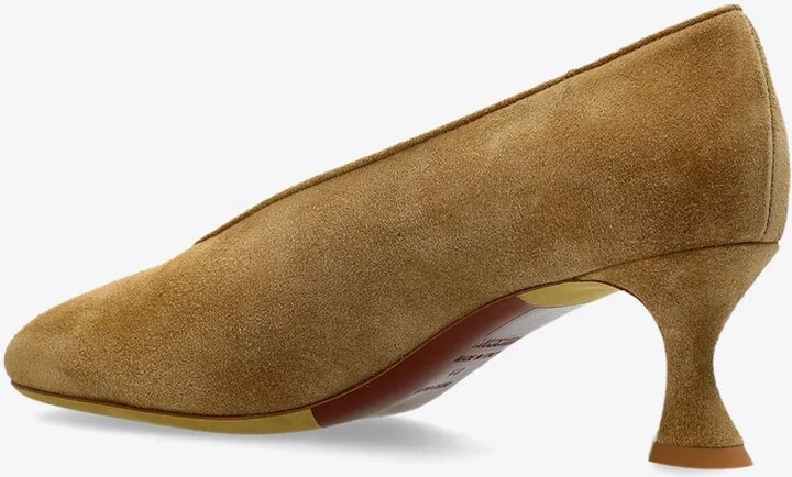 70 Sculpted-Heel Suede Pumps - Image 2