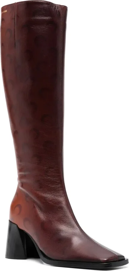 70mm Airbushed-Leather Knee Boots - Image 2