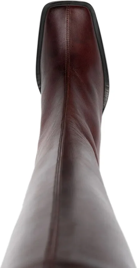 70mm Airbushed-Leather Knee Boots - Image 4