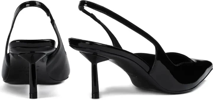70mm Amelia slingback patent-leather pumps - Image 3