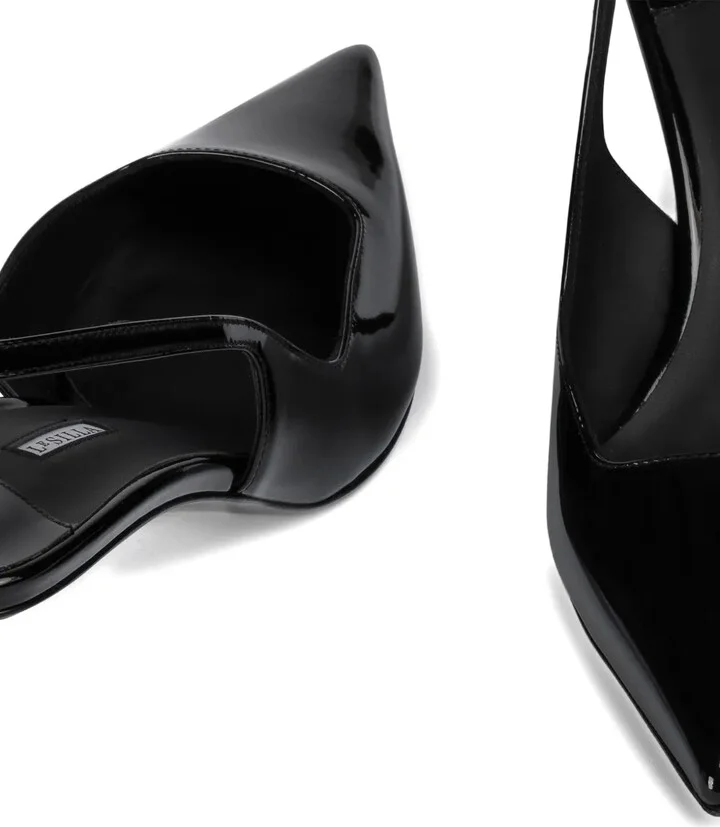 70mm Amelia slingback patent-leather pumps - Image 4