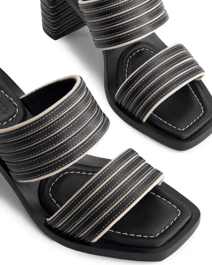 70mm Bari striped double strap sandals - Image 5