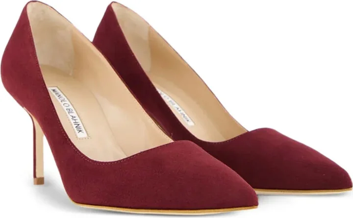 70mm BB pointed-toe suede pumps - Image 4